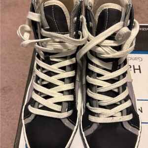 Zara Black and Gray High-Top Sneakers